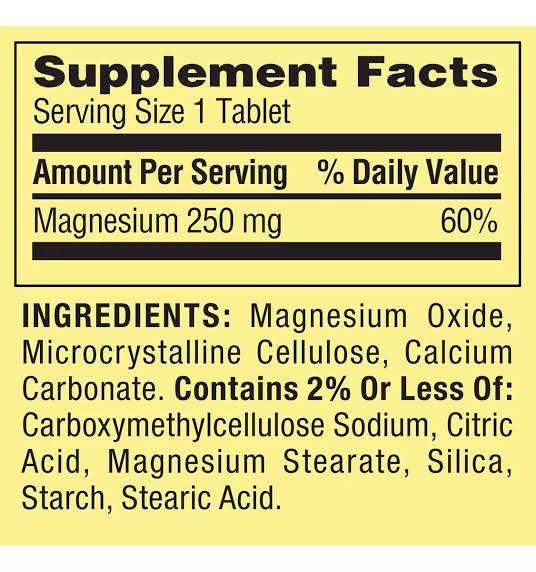 MAGNESIO 250 MG