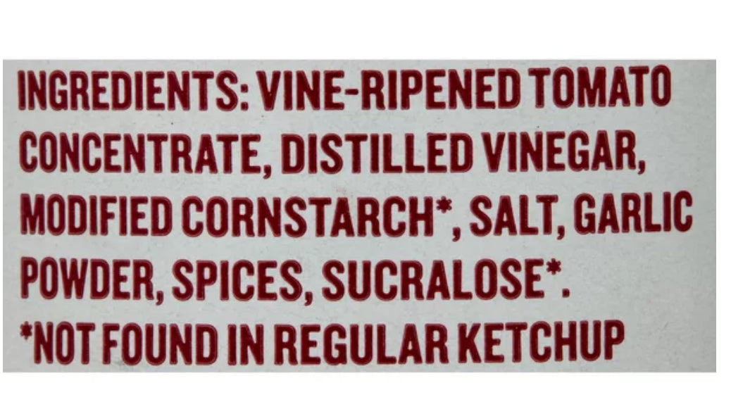 KETCHUP SUGAR FREE