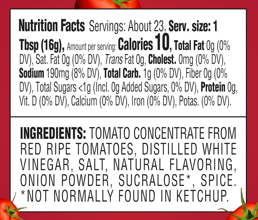 Catsup sin azúcar stevia