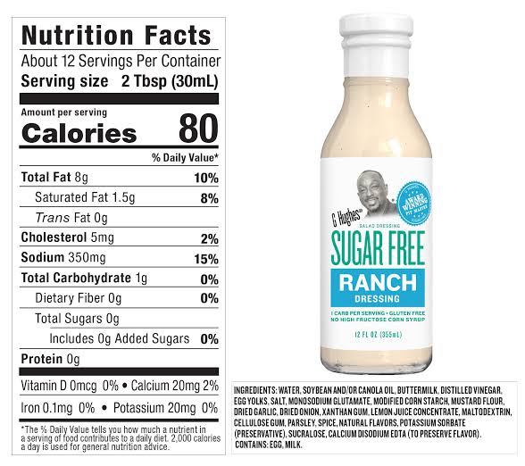 Ranch sugar free